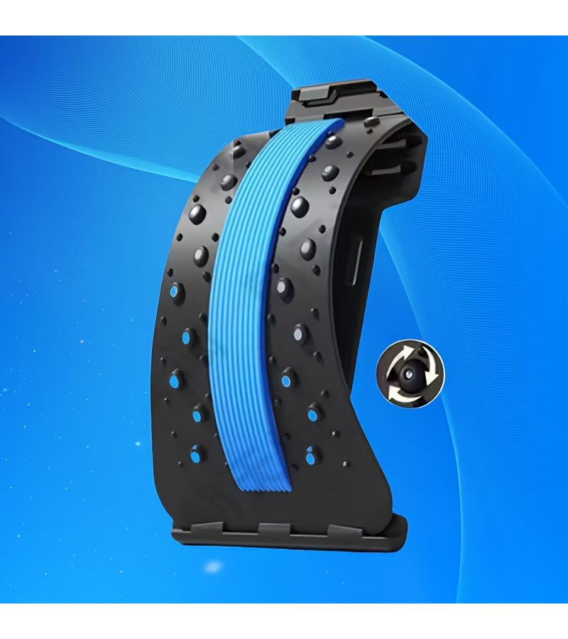Blue Lumbar Support Backboard For Home Office Use With 3 Adjustable Settings And Massager For Chair And Car - Image 4
