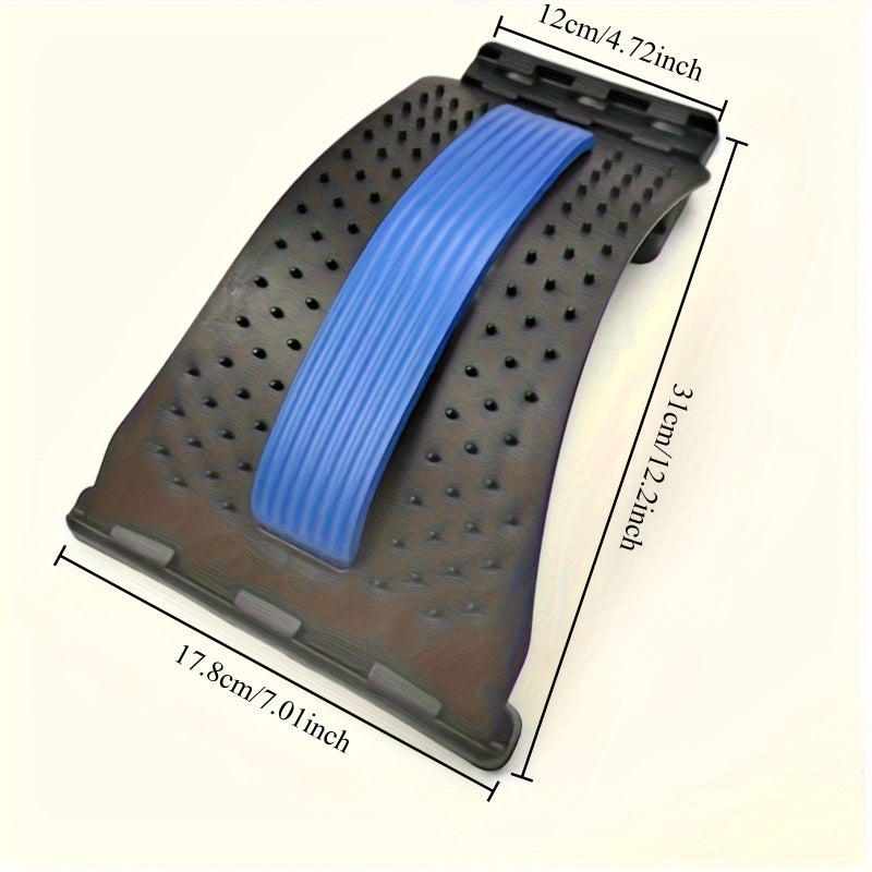 Blue Lumbar Support Backboard For Home Office Use With 3 Adjustable Settings And Massager For Chair And Car - Image 3