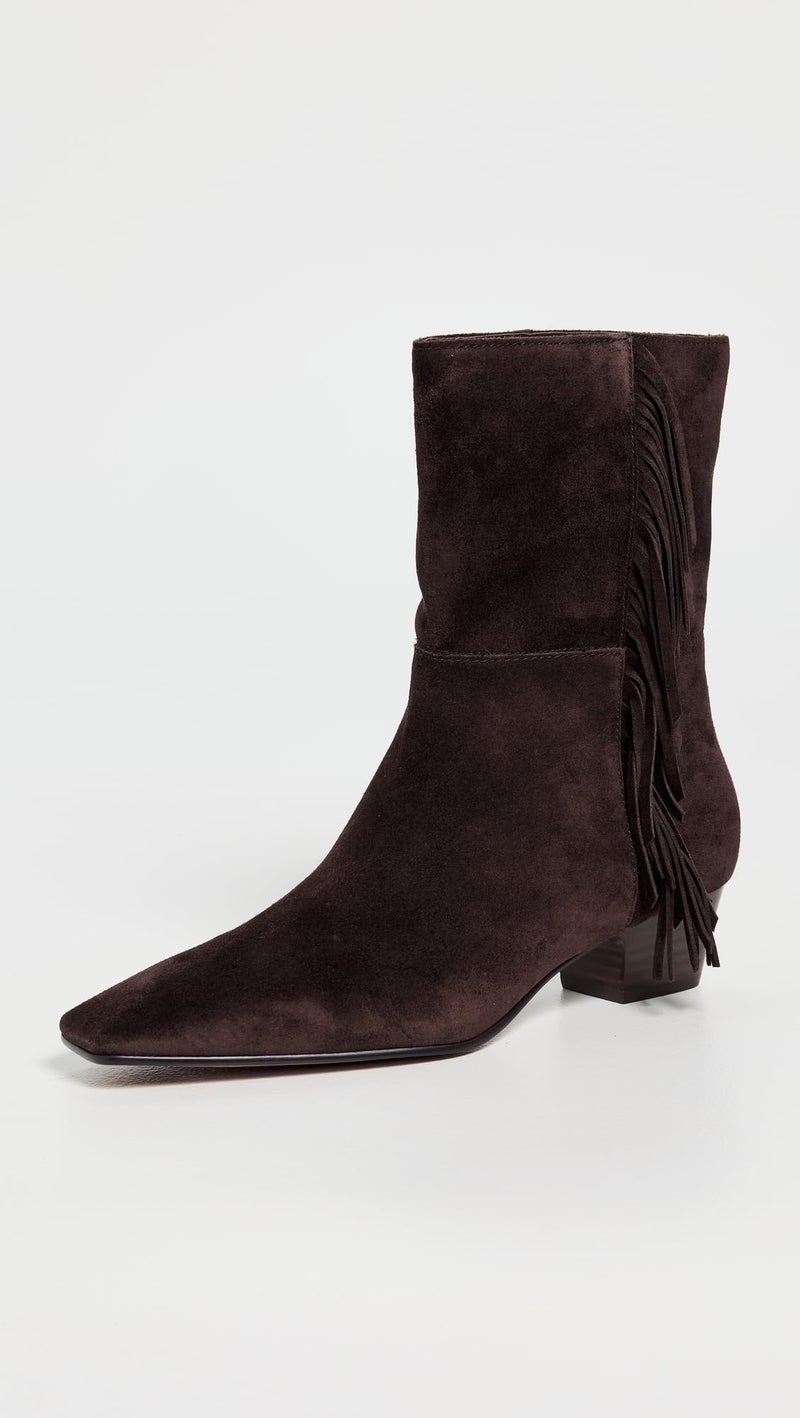 Made Well Madewell Women's The Lexie Fringed Ankle Boots in Suede, Dark Carob, 8.5 Medium US - Image 2