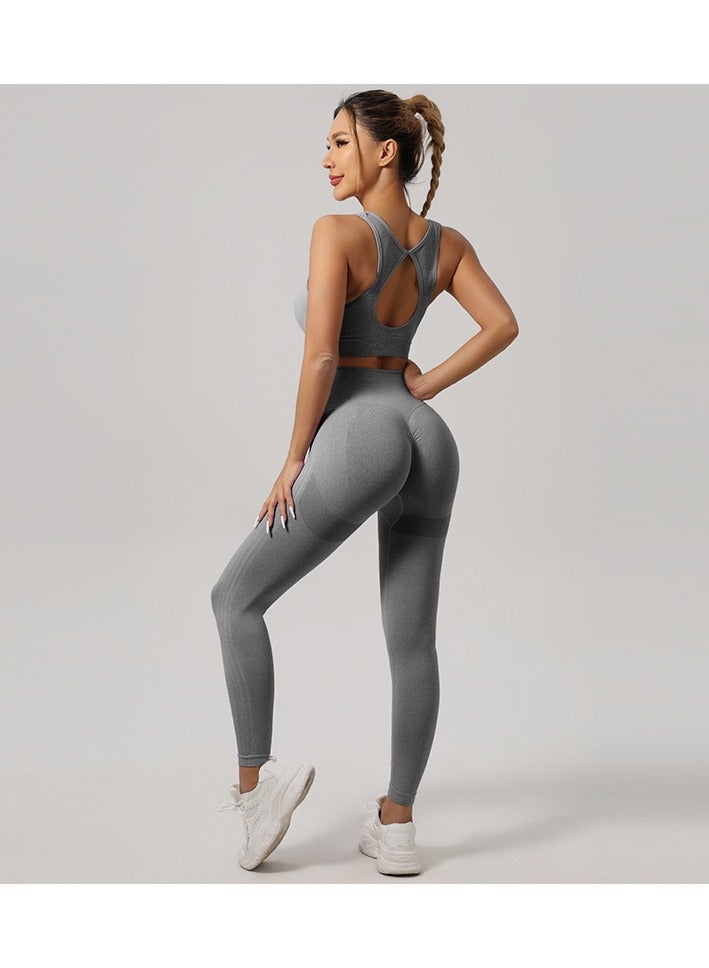 3 Piece Workout Sets for Women Butt Lifting Leggings with High Impact Sports Bra Gym Shorts  - Image 4