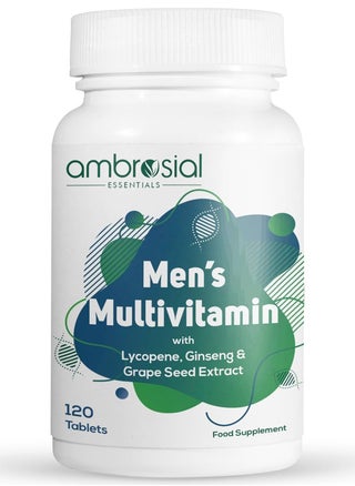 Ambrosial Men's Multivitamin with Lycopene, Ginseng & Grape Seed Extract  (Pack of 1-120 Tablets) - pzsku/Z90E66E3F5190F92947D3Z/45/1745606107/f4edc63c-e17c-4332-a8ee-dec911a7514c