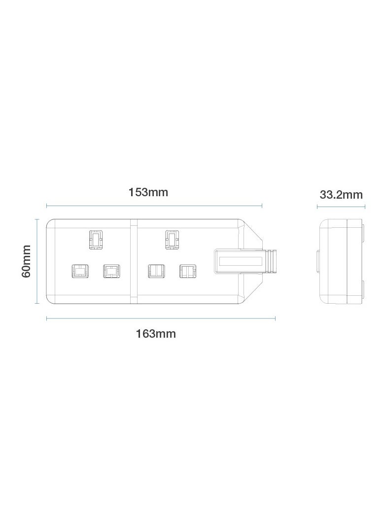 MASTERPLUG - Masterplug Permaplug Socket Trailing Socket,Without Cable,White - Image 1