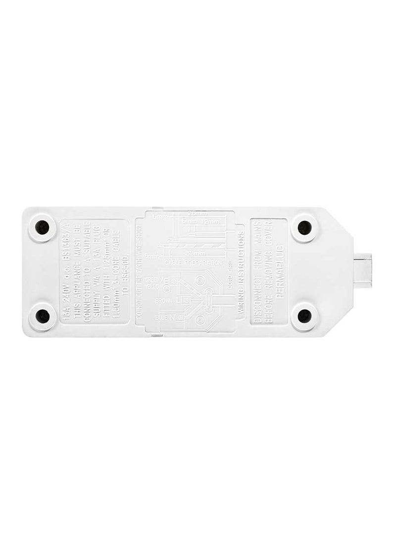 MASTERPLUG - Masterplug Permaplug Socket Trailing Socket,Without Cable,White - Image 1