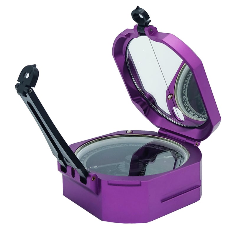 Brunton Standard Transit Azimuth 0360 Purple Professional Pocket Transit with Clinometer - Image 2