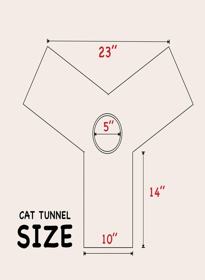 Sage Square Big Size Portable Sleeping Bag Exercise 3 Way Tunnel with Hanging Ball for Cat, Kitten, Rabbit, Guinea Pig, Puppy (Red) - Image 2