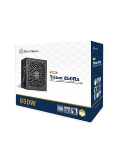 SilverStone Triton 850Rx 850W ATX Power Supply, Cybenetics Gold Certified, PCIe Gen 5 & ATX 3.1, Active PFC, 120mm ICB Cooling Fan, 5x PCIe 8/6-Pin, 6x SATA, 2x EPS Connectors, Silent 18dBA, Japanese Capacitors, 100,000 Hour MTBF, 40°C Operating Temp, Compact 140mm Depth | SST-TR850R-GF  - Image 1