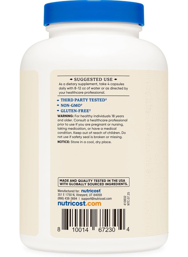 Nutricost Grass Fed Desiccated Beef Liver Capsules 3000mg Per Serving 240 Cap for 60 Servings - Image 3