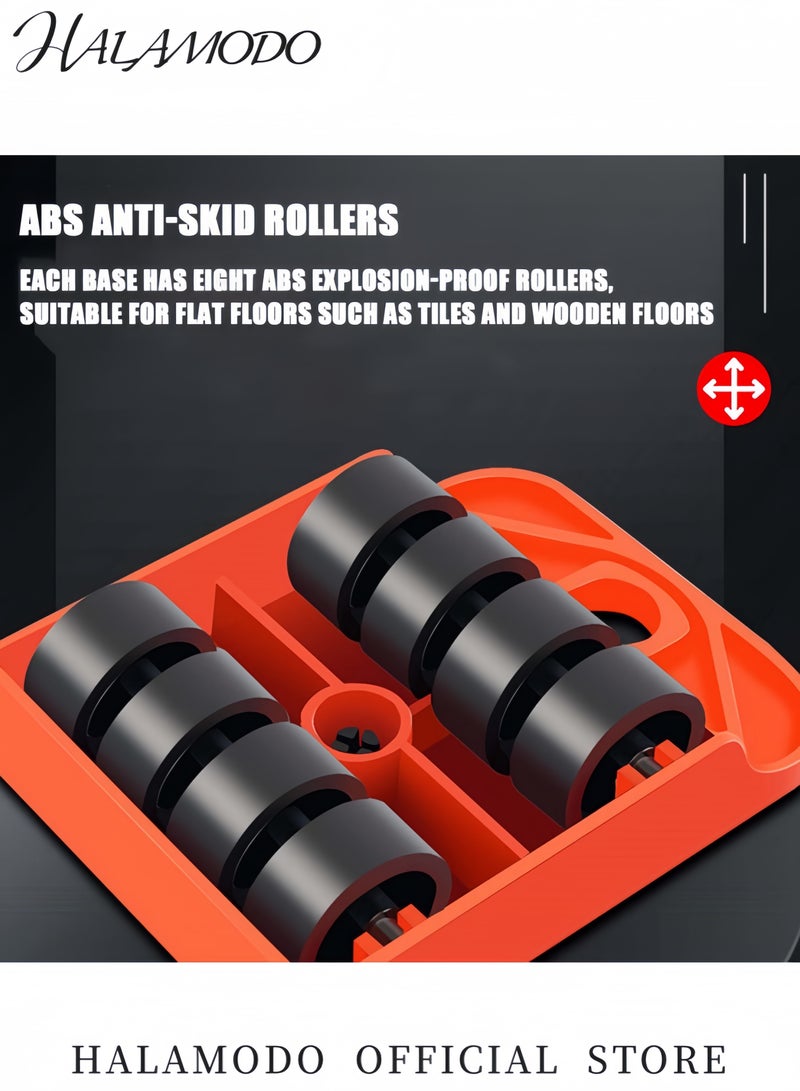 Halamodo 4-Piece Furniture Moving Tool Set Heavy Duty Appliance Lifter with Wheels Furniture Movers Sliders Rolling Furniture Lift Kit for Sofa Table Cabinet - Image 5