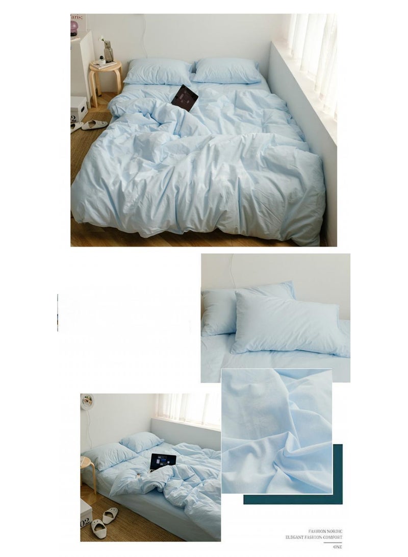 general 4-Piece Pure Cotton Solid Color Minimalist Style Comfortable Set King Size 220x240cm - Image 2