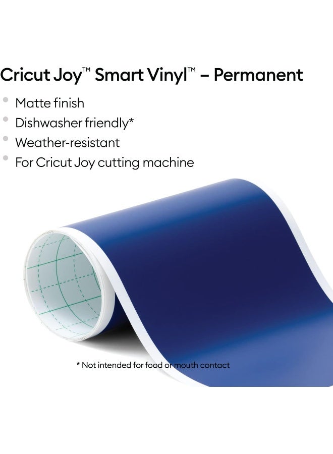 Cricut Joy Smart Vinyl Permanent  Blue (Matte)  1.2M (4Ft)  Self Adhesive Vinyl Roll  For Use With Joy - Image 2