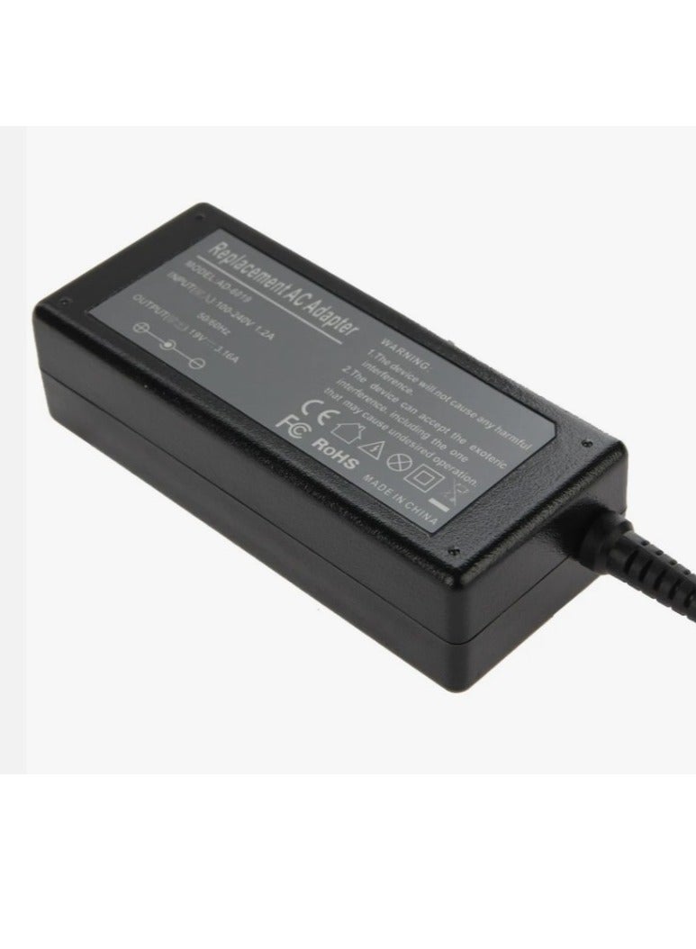 Terabyte 19V 3.16A AC Adapter for Samsung Laptop - AD-6019, 5.5mm x 3.0mm Tips - Image 1