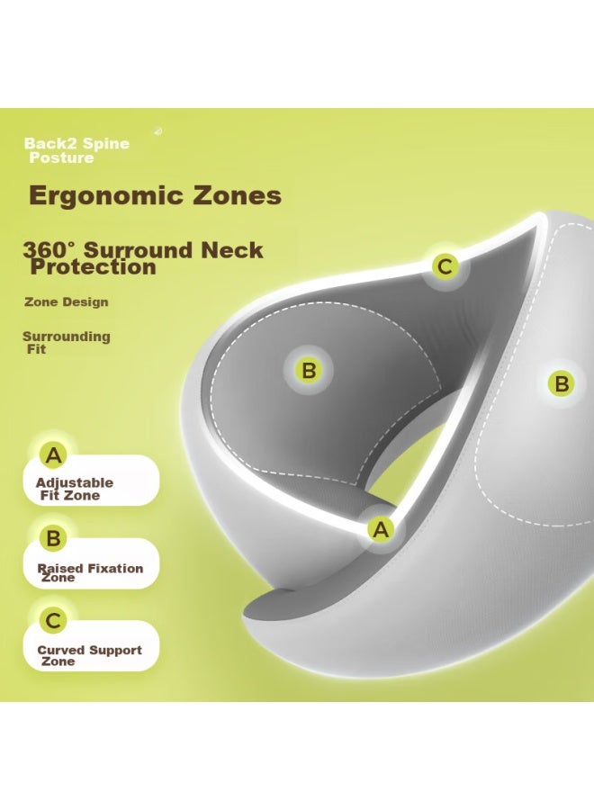 Back2 Children's U-shaped Pillow, Neck Support Pillow, Travel Portable U-shaped Pillow, Airplane High-speed Rail Car Sleeping Headrest, Nap Pillow - Image 1