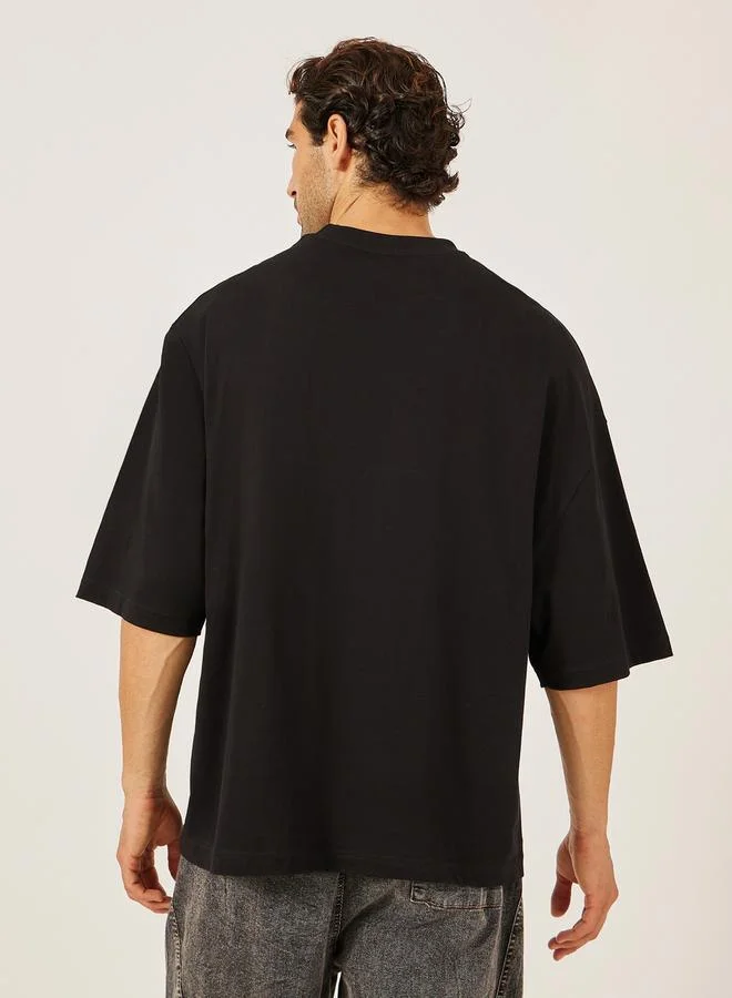Styli Chest Graphic Compact Jersey Boxy T-Shirt