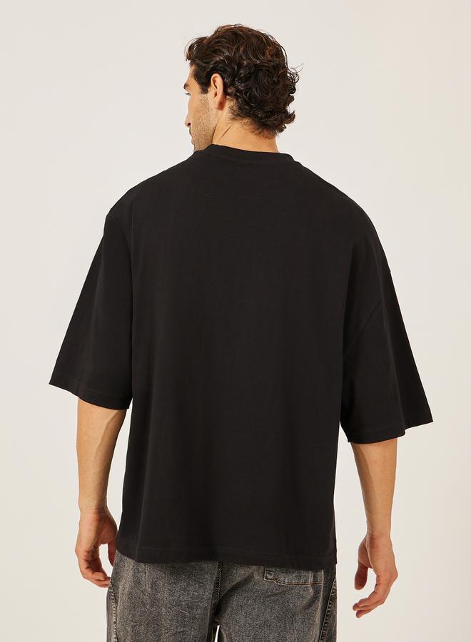 Styli Chest Graphic Compact Jersey Boxy T-Shirt  - Image 4