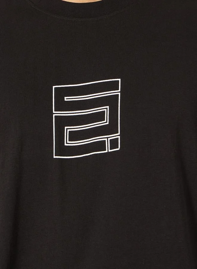 Styli Chest Graphic Compact Jersey Boxy T-Shirt