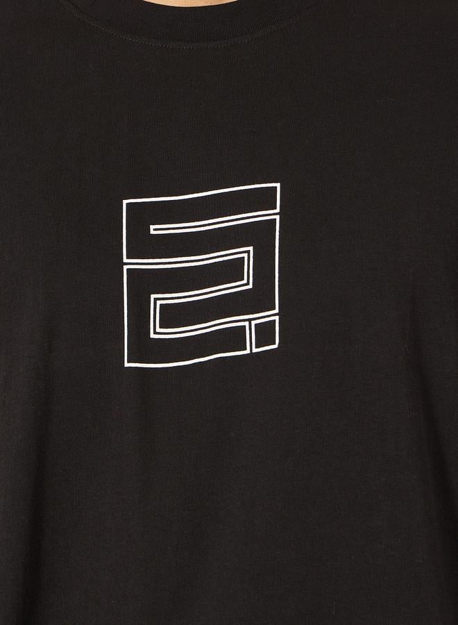 Styli Chest Graphic Compact Jersey Boxy T-Shirt  - Image 3