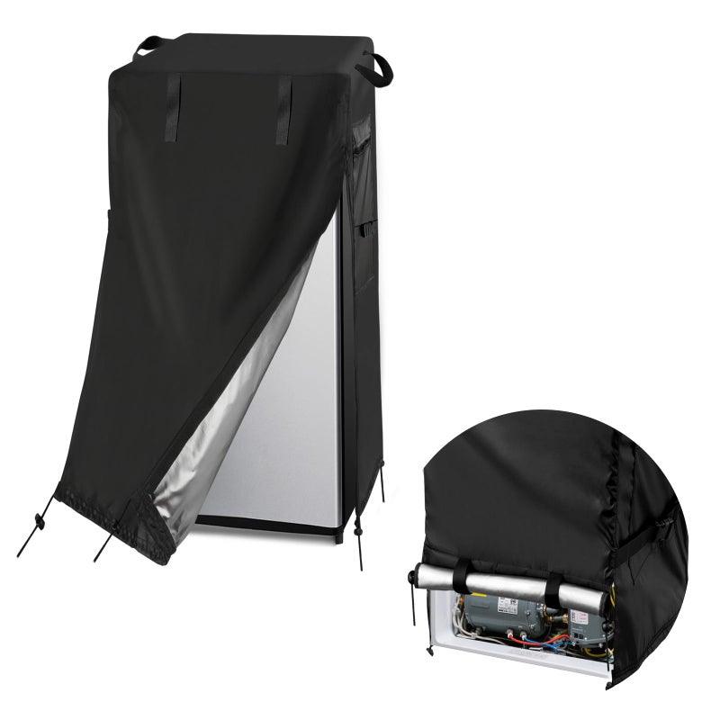 Guisong Refrigerator Cover WaterproofDustproof Cover for Protecting Upright FreezersBeverage RefrigeratorSuitable for most 175 Cu Cold Rooms31W x 34D x 67H - Image 2