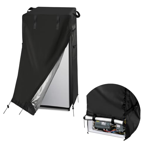 Guisong Refrigerator Cover WaterproofDustproof Cover for Protecting Upright FreezersBeverage RefrigeratorSuitable for most 175 Cu Cold Rooms31W x 34D x 67H - Image 1