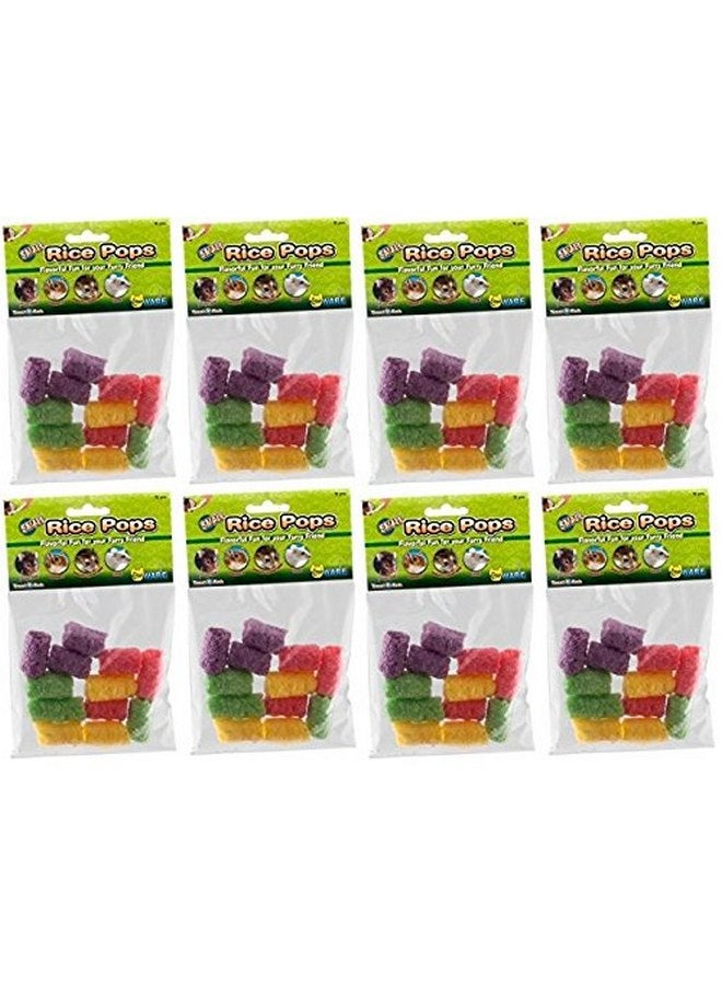 وير مانيوفاكتشارينج Ware Manufacturing عبوة من 8 قطع صغيرة من حلوى الأرز للحيوانات الصغيرة (تحتوي كل عبوة على 12 قطعة حلوى / 96 قطعة حلوى في المجموع)