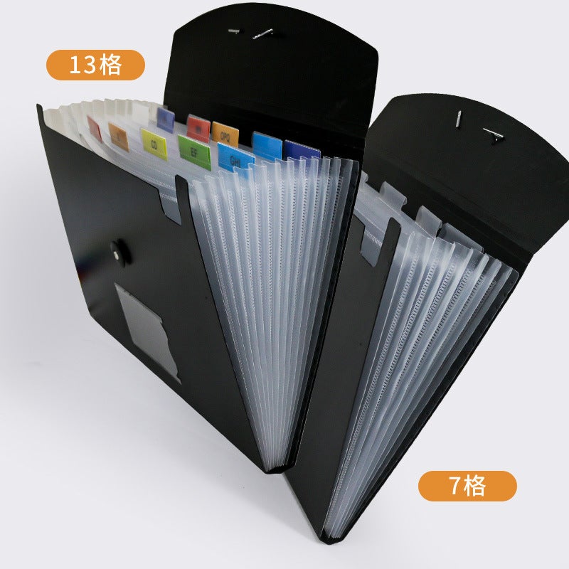 Organ Bag 7/Frame 13 Compartments Satchel Briefcase Multi-Layer Insert File Bag Folder Storage Folder - Image 3