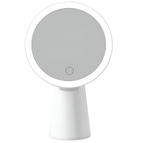 Prime Pick Beauty Pro Makeup Mirror LED Light 360 Degree Rotating Vanity Mirror 3 Color Lighting Portable Lightweight Travel Mirror for Home Multipurpose Use White Pack of 1 - Image 1