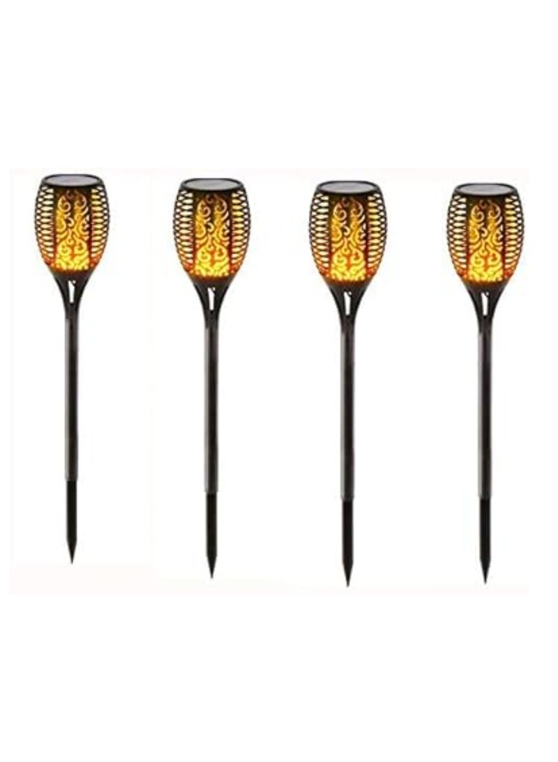 Dreamzon Solar Lights Upgraded Camping Light 58CM IP65 Waterproof Flickering Flames 33 LED Torches Lights Outdoor Solar Landscape Decoration Lighting Auto On/Off Pathway Lights For Garden Patio Yard 4 Pcs - Image 1