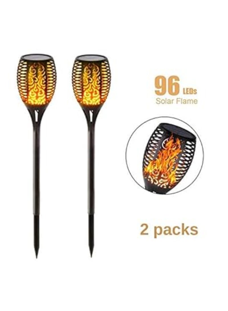 Dreamzon Solar Lights Upgraded Camping Light 58CM IP65 Waterproof Flickering Flames 33 LED Torches Lights Outdoor Solar Landscape Decoration Lighting Auto On/Off Pathway Lights For Garden Patio Yard 4 Pcs - Image 2