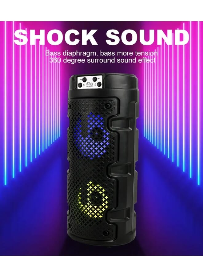 singe SING-E ZQS4271 Dual 4 inch Wireless BT 5.0 Altavoz Outdoor Party Speaker Portable Music Player Rgb Color Lights - Image 3