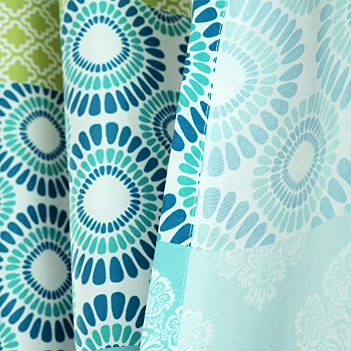Lush Decor Bohemian Stripe Window Curtain Panels, Pair 52" W x 84" L Blue & Green - Light Filtering Curtains for Bedroom - Boho Curtains - Maximalist Decor - Image 5