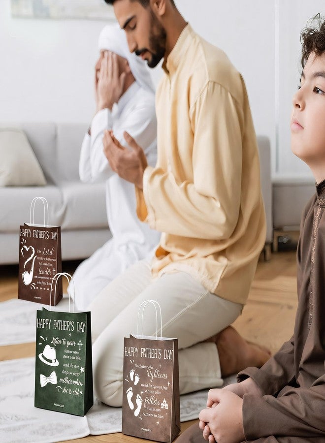 أكياس هدايا عيد الأب المسيحية من ريسهولدر، 96 قطعة، أكياس دينية تحمل آيات من الكتاب المقدس، مزودة بمقابض، هدايا ملهمة للأب والجد، لوازم حفلات عيد الأب - Image 5
