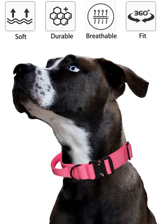 Aecllcea Tactical Dog Collar - Heavy Duty with Handle, Metal Buckle, Thick for Medium Large Dogs, Military Style (M, Khaki) - Image 4