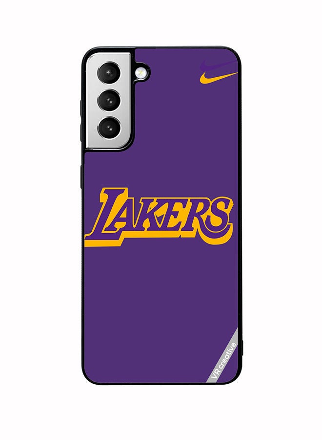 VR CREATIVE Protective Case Cover For Samsung Galaxy S22 5G Lakers Purple Design Multicolour - Image 1