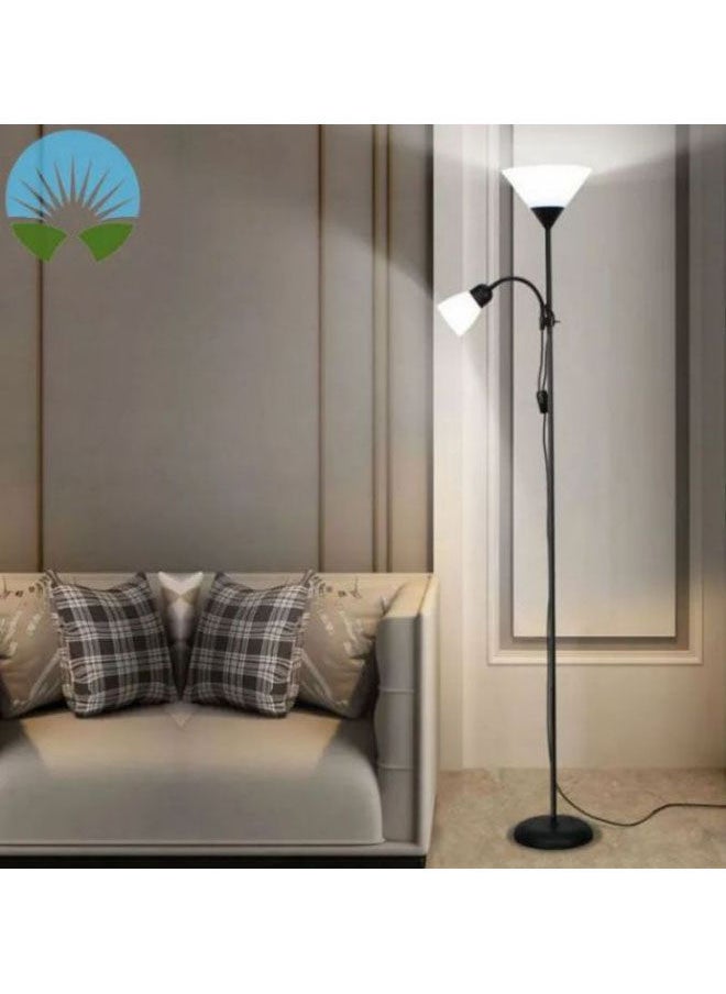 Arabest 12 Watt LED Living Room Floor Lamp,Minimalist Design Floor Lamp,Gift for Friends,Used for Living Room,Bedroom,Study Decoration(12 Watt Black Double Head)  - Image 2