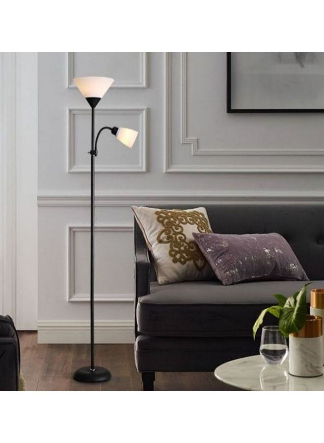 Arabest 12 Watt LED Living Room Floor Lamp,Minimalist Design Floor Lamp,Gift for Friends,Used for Living Room,Bedroom,Study Decoration(12 Watt Black Double Head)  - Image 4
