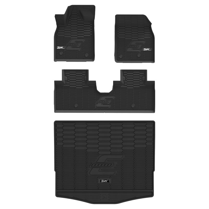 3W Floor Mats Cargo Liner Fit for Ford Mustang Mach E 20212024 2025 TPE All Weather Custom Fit Floor Liner 1st 2nd Row and Trunk Mat Full Set Mats Trunk Base Upper Only