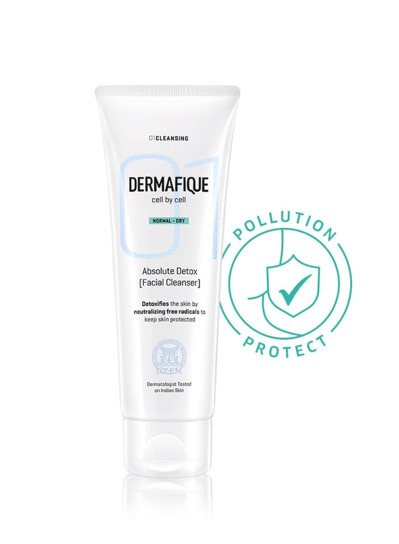 Dermafique Absolute Detox Facial Cleanser – 100ml, with Bio-Active Cellulose Beads, Face Wash Enriched with Vitamin E & Pomegranate Extracts | Soap, Paraben & Alcohol Free | Dermatologist Tested Face Cleanser - Image 4