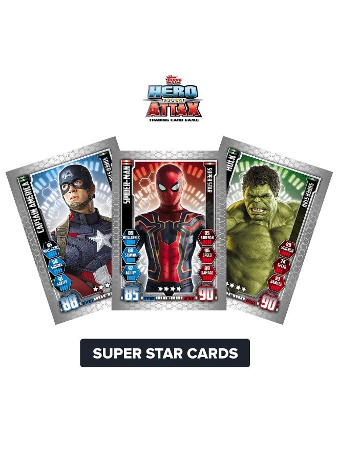 توبس حزمة لعبة ومجموعة بطاقات التداول Topps Marvel Hero Attax 2021 - بطاقات تداول بطابع مارفل | بطاقات لعب Avengers - Image 4