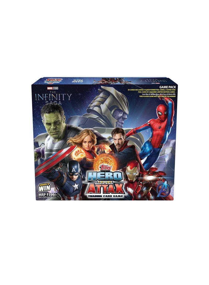 توبس حزمة لعبة ومجموعة بطاقات التداول Topps Marvel Hero Attax 2021 - بطاقات تداول بطابع مارفل | بطاقات لعب Avengers - Image 1