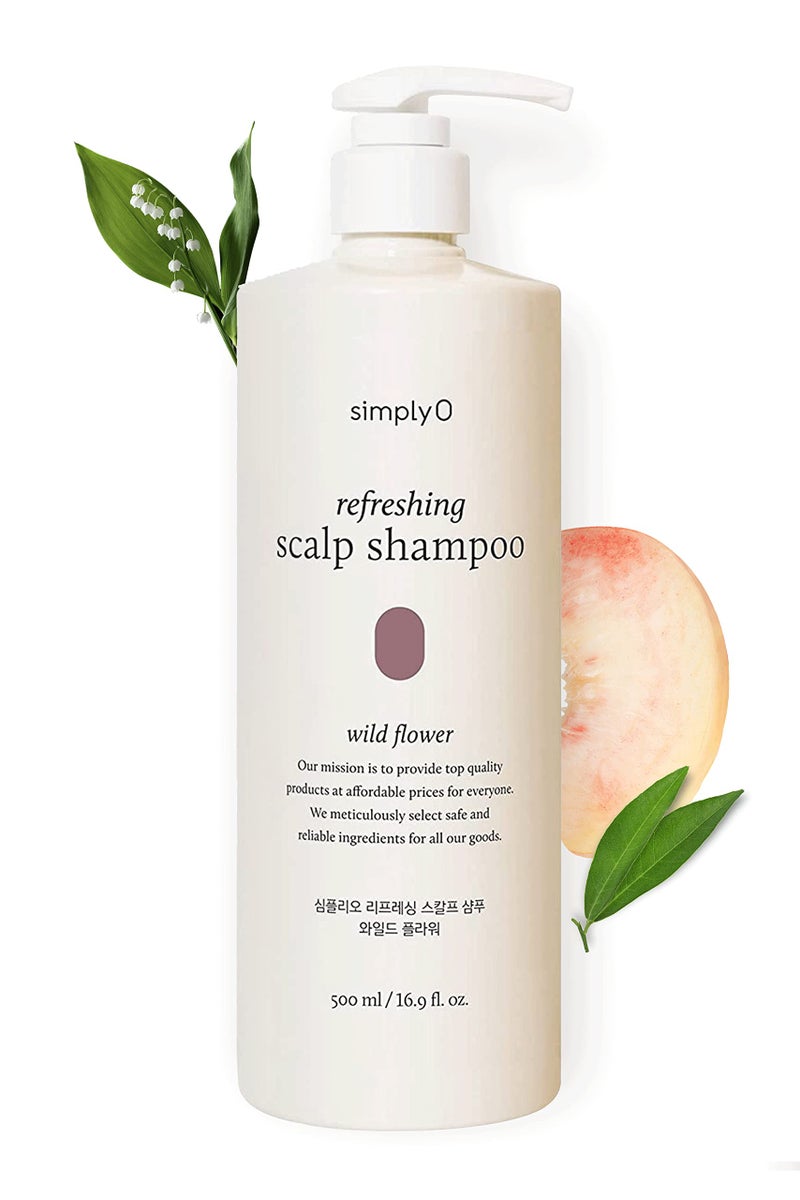 simplyO Refreshing Scalp Shampoo, Menthol Cooling + Biotin & Panthenol, Lifts Buildup & Flake Look, Oily/Dry Scalp, Soothes Itchy Feel, Red-Look Care, Sulfate/Paraben Free, Wild Flower, 16.9 fl oz