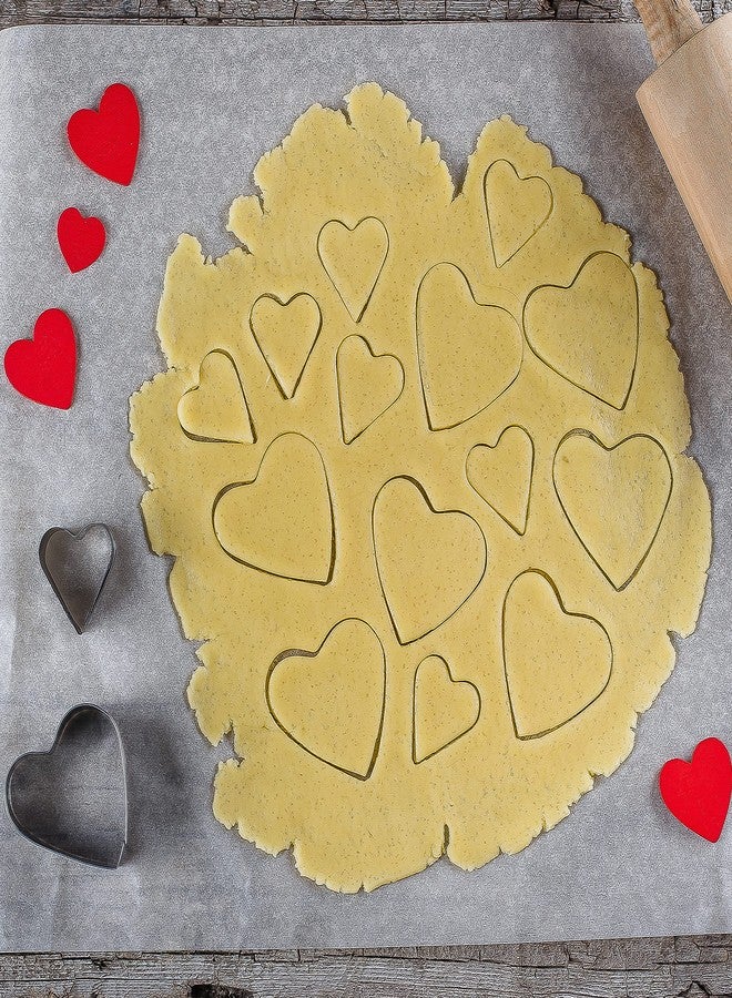 Q-BAKER 5 Pieces Heart Cookie Cutter Set - Valentine's Day Heart Shapes Stainless Steel Cutters Molds for Anniversary, Bridal, Engagement and Wedding, Baking Gifts - Image 4