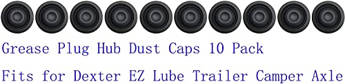 KLMHT (10- Pack) Grease Plug Hub Dust Caps Fits for Dexter EZ Lube Trailer Camper Axle - Image 2