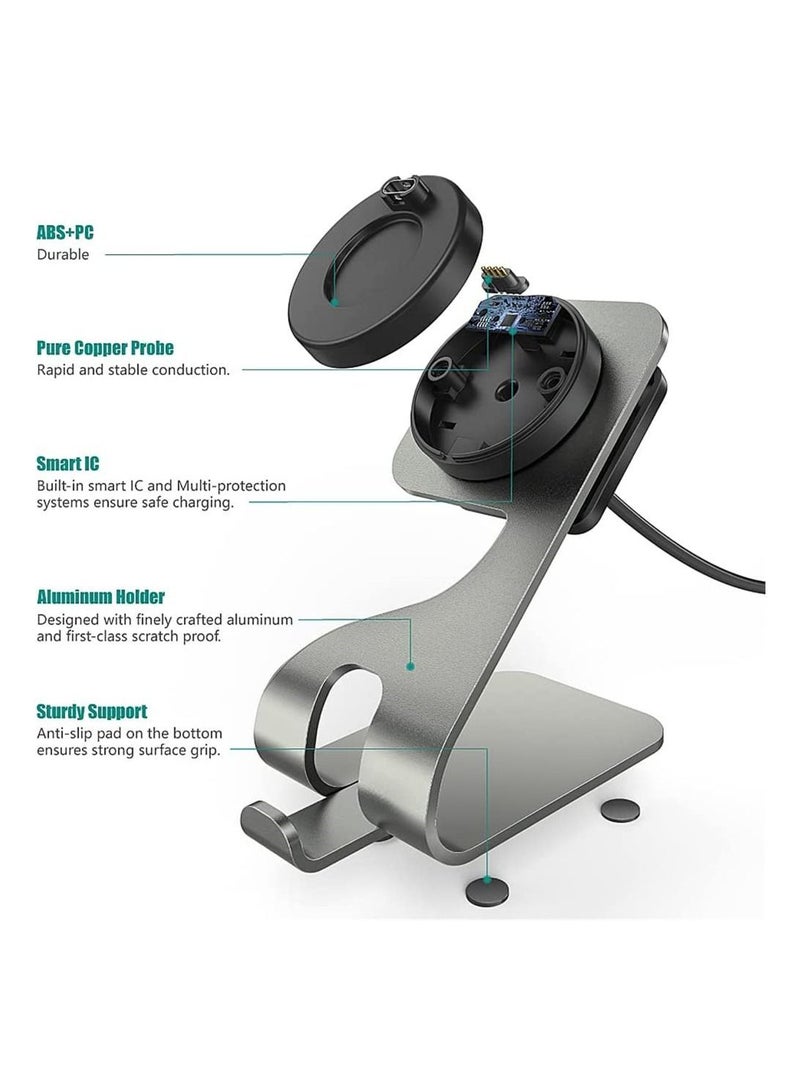 Y&D Charger Stand Dock Compatible with Garmin Fenix 5 5S 5X Plus 6 6S 6X Pro 7 7S 7X Forerunner 45 45S 245 Music Vivoactive 3 4 4S Approach S40 S60 S12 Venu Sq 2 2S - Image 4