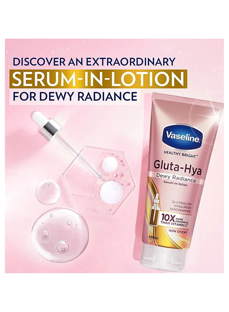 Vaseline Gluta-Hya Dewy Radiance for Bright & Glowing Skin 330ml - Image 2