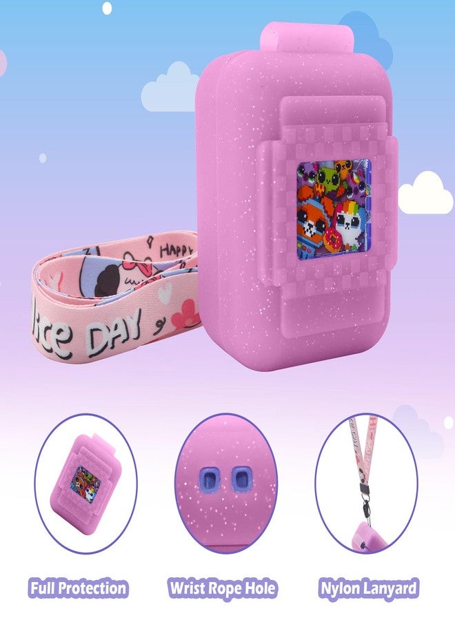 Taladad Silicone Cover for Bitzee Interactive Toy Digital Pet Case with Lanyard,Protective Case Holder Skin for Bitzee Virtual Electronic Pets for Girls & Boys (Pink) - Image 5