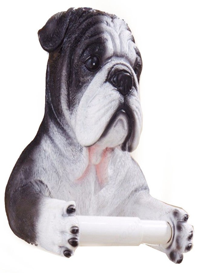 123Arts Animal End Wall Mounted Single Toilet Paper Roll Holder Dispenser, Dog - Image 1