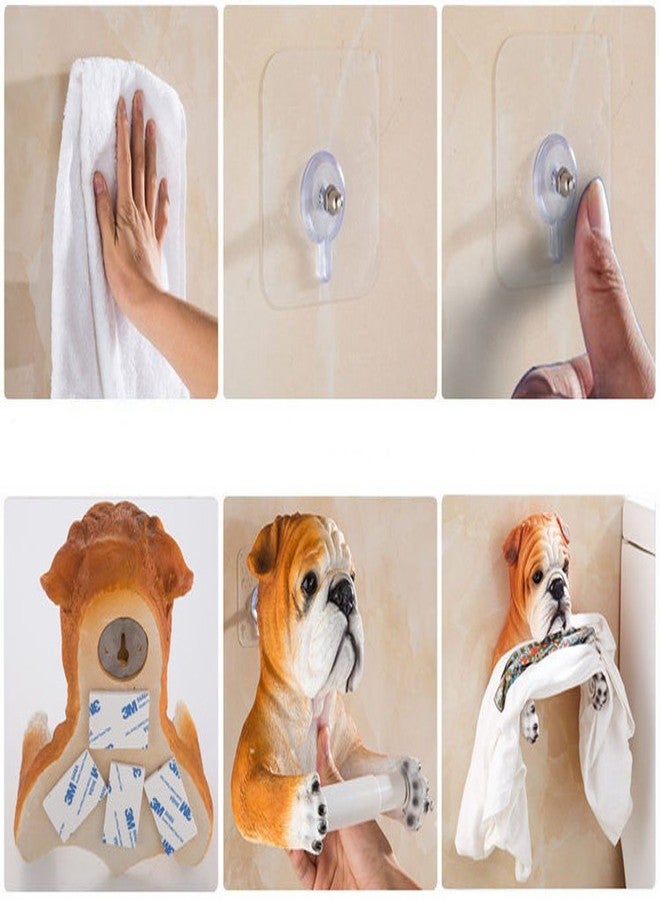 123Arts Animal End Wall Mounted Single Toilet Paper Roll Holder Dispenser, Dog - Image 3