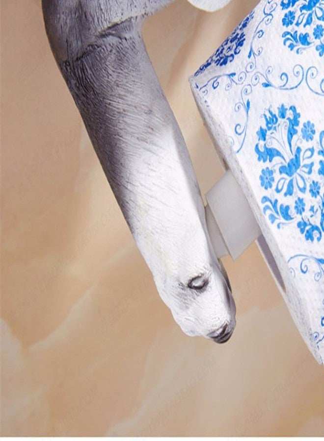 123Arts Animal End Wall Mounted Single Toilet Paper Roll Holder Dispenser, Dog - Image 5