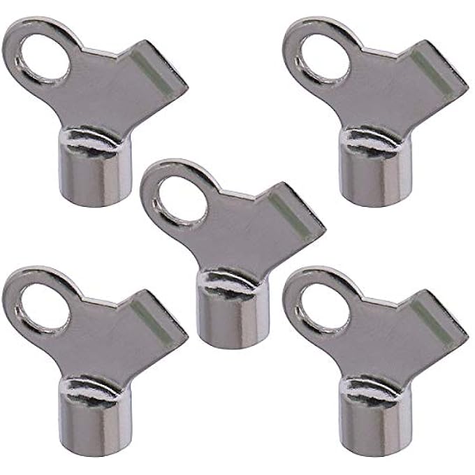 6I623-5 KEY FOR COIN AIR VALVE RADIATOR STEAM VENT; 1/8 IN. CHROME PLATED STEEL (5 PACK) - Image 1