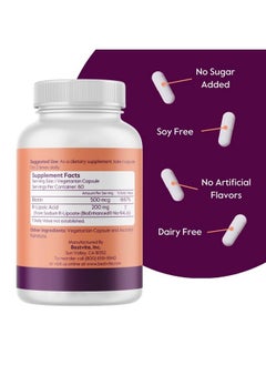 BESTVITE BESTVITE R-Lipoic Acid 200mg Stabilized with Bio-Enhanced Na-RLA (60 Vegetarian Capsules) - No Stearates - No Fillers - Vegan - Gluten Free - Non GMO  - Image 2