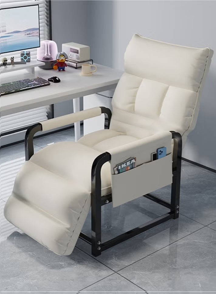 XiuWoo Lounge Home Office Desk Chairs with Footrest Conference Room Meeting Chair, Office Desk Chair Accent Chairs Armchair Training Chair, Office Chairs Study Reading Chair for Balcony, Bedroom - Image 5